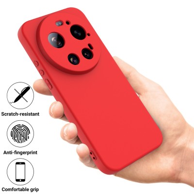 "Shell" cieta silikona (TPU) apvalks - sarkans (Xiaomi 17 Ultra)