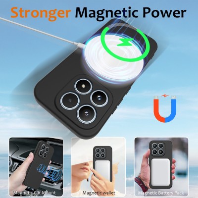 "Shell" MagSafe Hard Silicone (TPU) Case Cover - Black (Xiaomi 17)