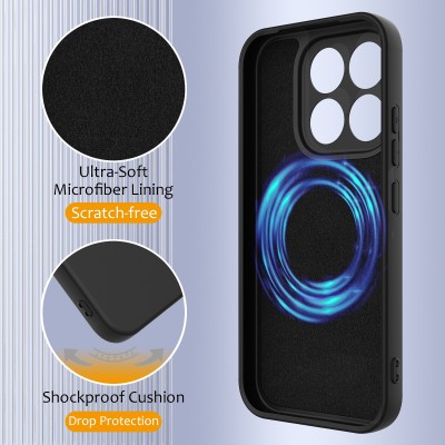 "Shell" MagSafe Hard Silicone (TPU) Case Cover - Black (Xiaomi 17)