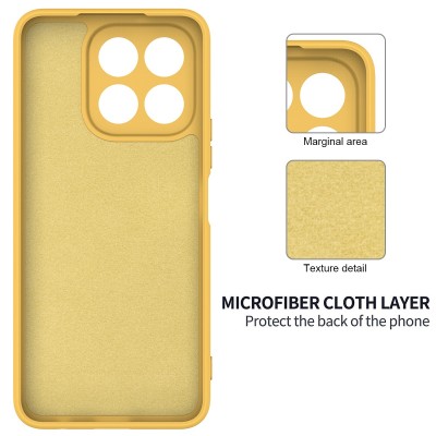"Shell" hard silicone (TPU) case - yellow (Xiaomi 17)