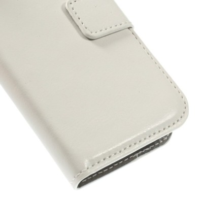 Samsung Galaxy Trend 2 G313 atvēramais balts ādas maciņš / Vacins.lv