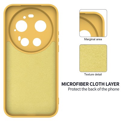 „Shell“ kieto silikono (TPU) dėklas - geltonas (Xiaomi 17 Ultra)