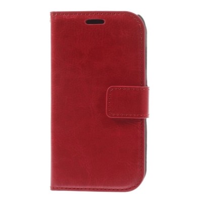 Samsung Galaxy Trend 2 G313 atvēramais sarkans ādas maciņš / Vacins.lv