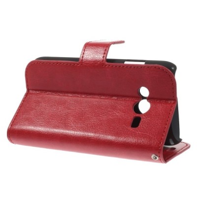 Samsung Galaxy Trend 2 G313 atvēramais sarkans ādas maciņš / Vacins.lv