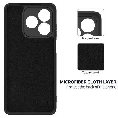 "Shell" cieta silikona (TPU) apvalks - melns (Honor X5c Plus 4G)