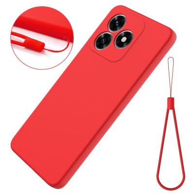 "Shell" hard silicone (TPU) case - red (Honor X5c Plus 4G)