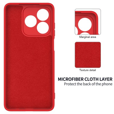 "Shell" hard silicone (TPU) case - red (Honor X5c Plus 4G)