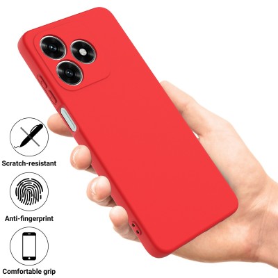 "Shell" hard silicone (TPU) case - red (Honor X5c Plus 4G)
