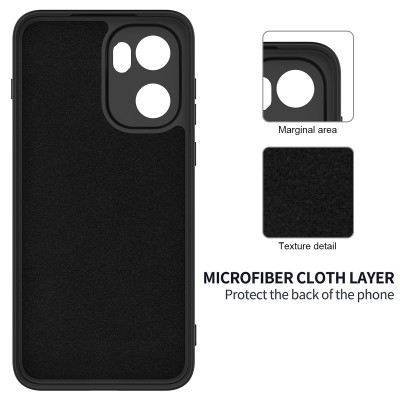 "Shell" cieta silikona (TPU) apvalks - melns (OnePlus 15R / Ace 6T / Ace 6)