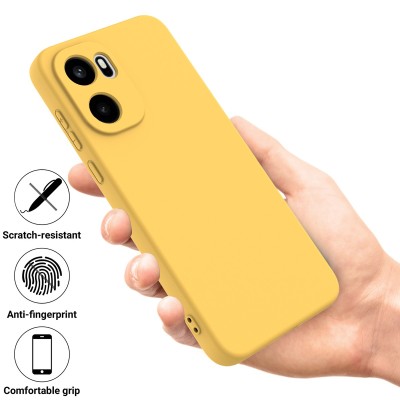 "Shell" cieta silikona (TPU) apvalks - dzeltens (OnePlus 15R / Ace 6T / Ace 6)