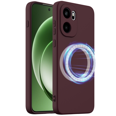 "Shell" MagSafe cieta silikona (TPU) apvalks - bordo (OnePlus 15R / Ace 6T / Ace 6)