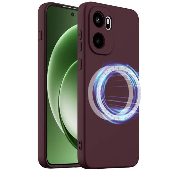 "Shell" MagSafe cieta silikona (TPU) apvalks - bordo (OnePlus 15R / Ace 6T / Ace 6)