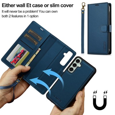 "LC.IMEEKE" MagSafe 2-in-1 Flip Case - Blue (Galaxy A57)
