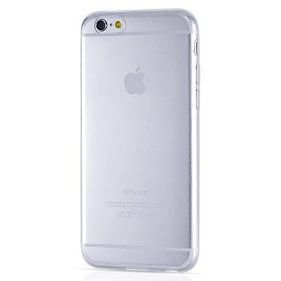 Apple iPhone 6 (6s) skaidrus (permatomas) kieto silikono TPU ploniausias pasaulyje dėklas / Priedai.lt