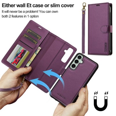 "LC.IMEEKE" MagSafe 2-in-1 atlokāms maciņš - violets (Galaxy A57)