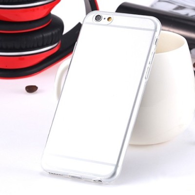 Apple iPhone 6 (6s) skaidrus (permatomas) kieto silikono TPU ploniausias pasaulyje dėklas / Priedai.lt