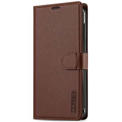 "LC.IMEEKE" MagSafe 2-in-1 Flip Case - brown (Galaxy A57)