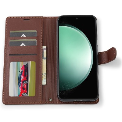"LC.IMEEKE" MagSafe 2-in-1 Flip Case - brown (Galaxy A57)