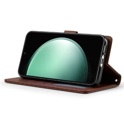 „LC.IMEEKE“ Magsafe atverčiamas 2-in-1 dėklas, knygutė - rudas (Galaxy A57)