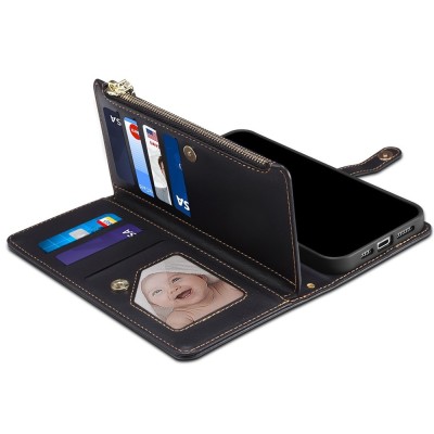 "ESEBLE" Solid Case with Detachable Wallet - Black (Galaxy S26+)