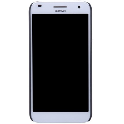 Huawei Ascend G7 Nillkin Frosted Shield melns plastmasas apvalks + ekrāna aizsargplēve / Vacins.lv