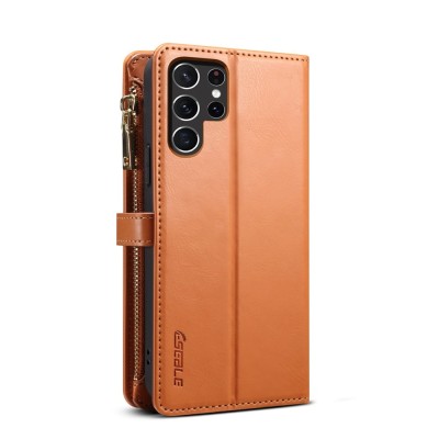 „ESEBLE“ Retro Solid kaaned eemaldatava rahakotiga - pruun (Galaxy S26 Ultra)