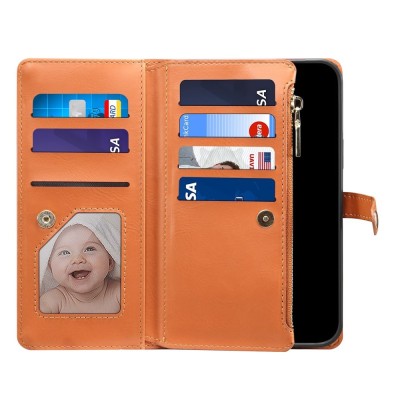 "ESEBLE" solīds maciņš ar noņemamu maku - brūns (Galaxy S26)