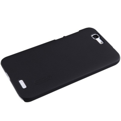Huawei Ascend G7 Nillkin Frosted Shield melns plastmasas apvalks + ekrāna aizsargplēve / Vacins.lv