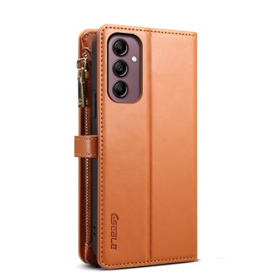 "ESEBLE" Solid Case with Detachable Wallet - Brown (Galaxy A57)