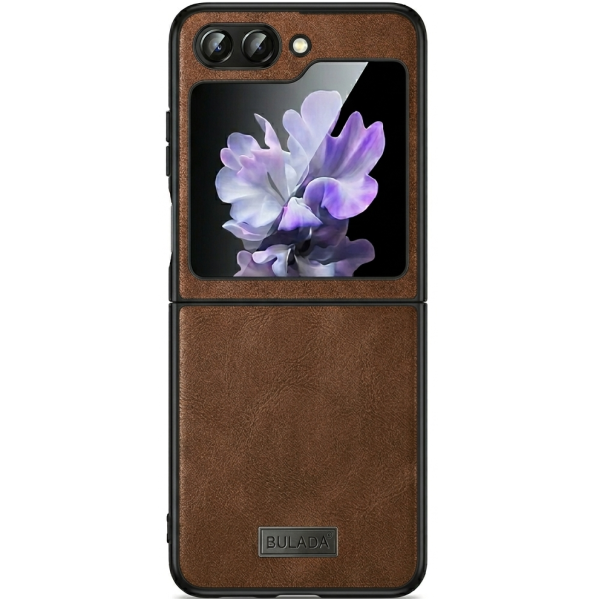 „Sulada“ Leather dėklas - rudas (Galaxy Flip5)