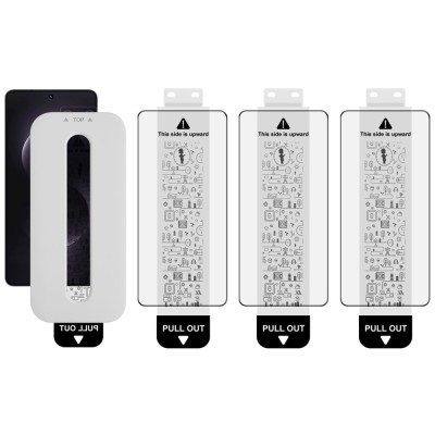 „IMAK“ Tempered Glass pilnai dengiantis apsauginis ekrano stiklas  (3 vnt.) su rėmeliu - juodas (Galaxy S26)