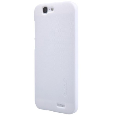 Nillkin Frosted Shield Huawei Ascend G7 baltas plastikinis dėklas + apsauginė ekrano plėvelė / Priedai.lt