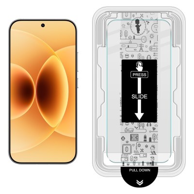 „IMAK“ Tempered Glass pilnai dengiantis apsauginis ekrano stiklas  (1 vnt.) su rėmeliu - juodas (Xiaomi 17 / 17 Pro)