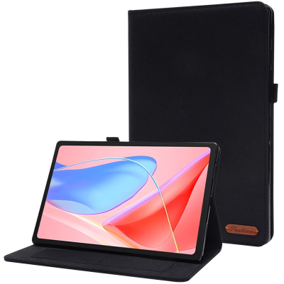 "Fashion" atvēramais tekstila maciņš - melns (Lenovo Tab 10.1)