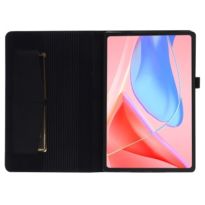 „Fashion“ atverčiamas tekstilinis dėklas - juodas (Lenovo Tab 10.1)