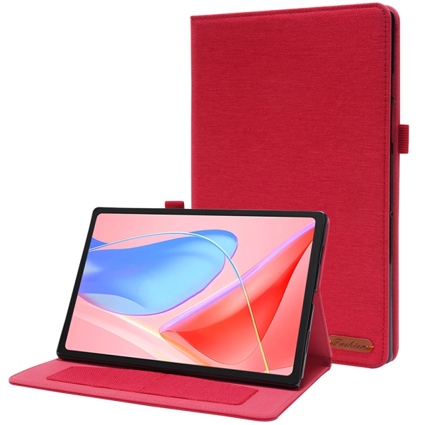 „Fashion“ atverčiamas tekstilinis dėklas - raudonas (Lenovo Tab 10.1)