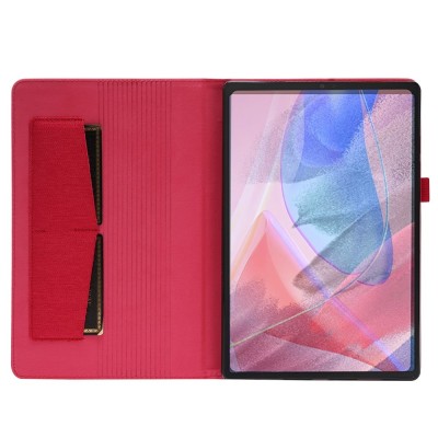 „Fashion“ atverčiamas tekstilinis dėklas - raudonas (Lenovo Tab 10.1)