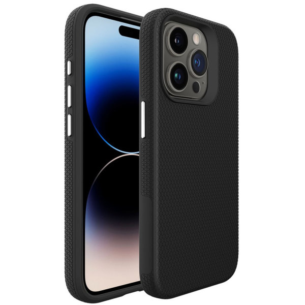 „TUTU“ Shockproof kieto silikono  dėklas - juodas (iPhone 16 Pro Max)