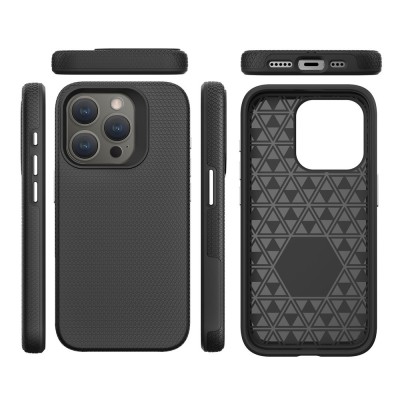 „TUTU“ Shockproof kõva silikoonümbris - must (iPhone 16 Pro Max)