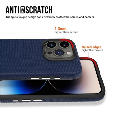 „TUKU“ Shockproof kieto silikono  dėklas - tamsiai mėlynas (iPhone 16 Pro)