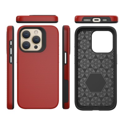 „TUTU“ Shockproof kõva silikoonümbris - punane (iPhone 16 Pro)
