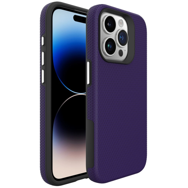 „TUKU“ Shockproof kieto silikono  dėklas - violetinis (iPhone 16 Pro)
