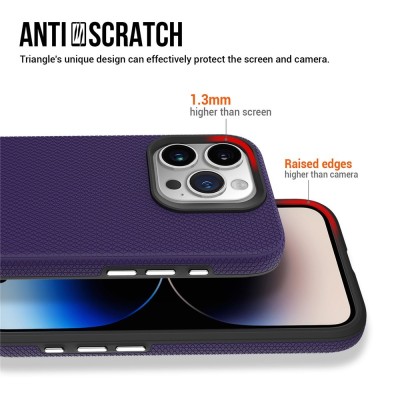 „TUKU“ Shockproof kieto silikono  dėklas - violetinis (iPhone 16 Pro)