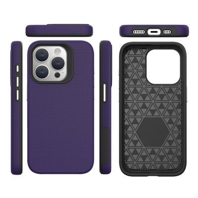 „TUKU“ Shockproof kieto silikono  dėklas - violetinis (iPhone 16 Pro)