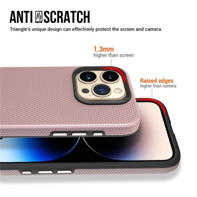 „TUKU“ Shockproof kieto silikono  dėklas - rožinis (iPhone 16 Pro)