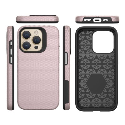 „TUTU“ Shockproof ciets silikona korpuss - rozs (iPhone 16 Pro)