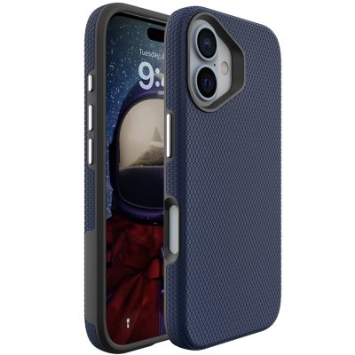 „TUTU“ Shockproof kõva silikoonümbris - tumesinine (iPhone 16)