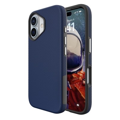 „TUTU“ Shockproof kõva silikoonümbris - tumesinine (iPhone 16)