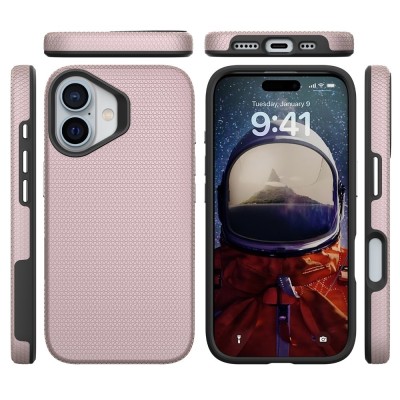 „TUTU“ Shockproof kõva silikoonümbris - roosa (iPhone 16)