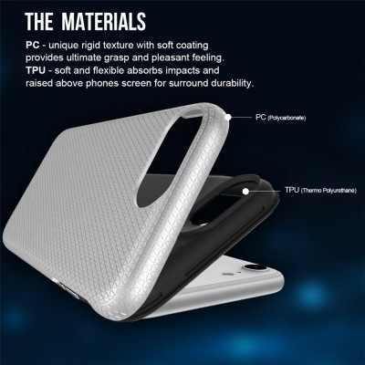 „TUKU“ Shockproof kieto silikono  dėklas - sidabrinis (iPhone 17e / 16e)